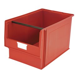 Bito Sichtlagerkasten PK Set inklusive Etikett / PK1 L500xB315xH300 mm, rot mit Tragestange