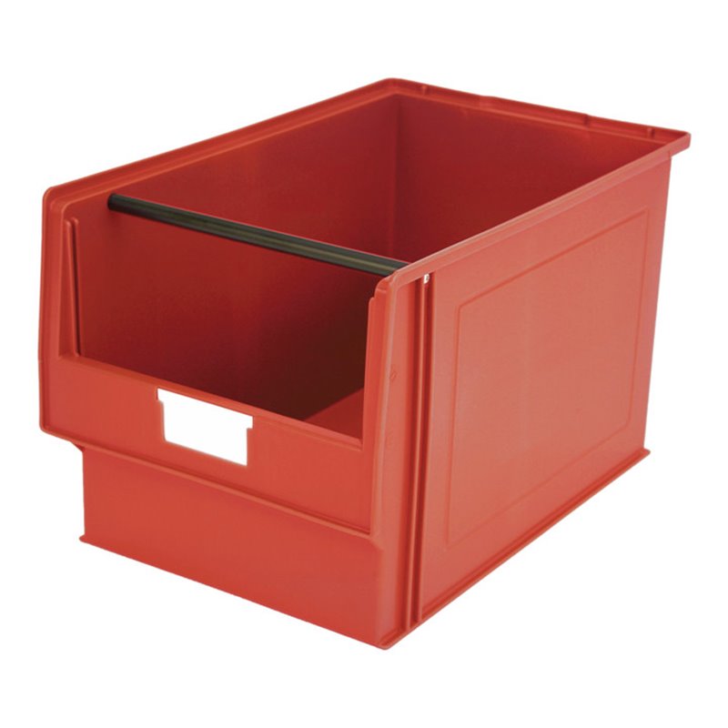 Bito Sichtlagerkasten PK Set inklusive Etikett / PK1 L500xB315xH300 mm, rot mit Tragestange