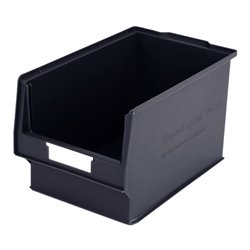 Bito Sichtlagerkasten-Set PK401 inklusive Etikett L350xB210xH200 mm, schwarz