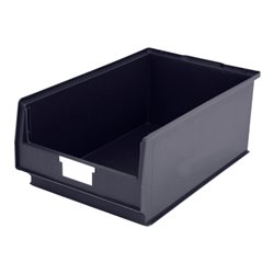 Bito Sichtlagerkasten-Set PK2 inklusive Etikett L500xB315xH200 mm, schwarz