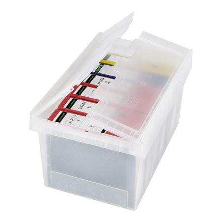 Bito Mehrwegbehälter mit Deckel/Bügel/Kufe / MBD64321 L600xB400xH323 mm, transparent