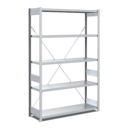 Bito Fachbodenregal Typ:EL mit 5 Fachböden L1058xH2000xT424 mm, Grundfeld 100 kg verzinkt