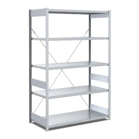 Bito Fachbodenregal Typ:EL mit 5 Fachböden L1058xH2000xT624 mm, Grundfeld 100 kg verzinkt