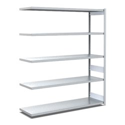 Bito Fachbodenregal Typ:EL mit 5 Fachböden L1308xH2000xT524 mm, Anbaufeld 100kg verzinkt