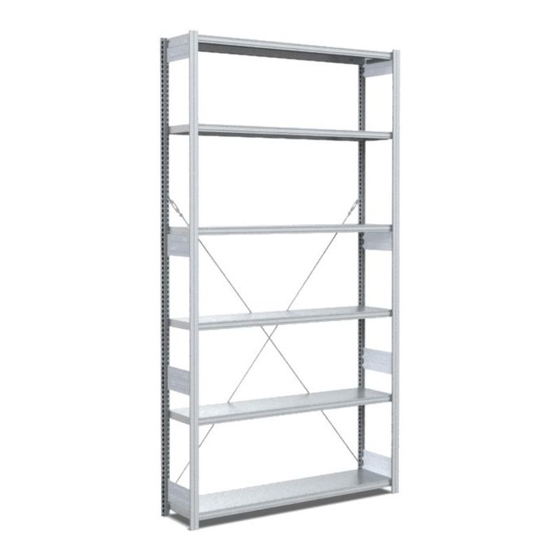 Bito Fachbodenregal Typ:EL mit 6 Fachböden L1058xH2500xT324 mm, Grundfeld 100 kg verzinkt