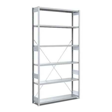 Bito Fachbodenregal Typ:EL mit 6 Fachböden L1058xH2500xT324 mm, Grundfeld 100 kg verzinkt