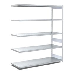 Bito Fachbodenregal Typ:EL mit 5 Fachböden L1308xH2000xT624 mm, Anbaufeld 100kg verzinkt