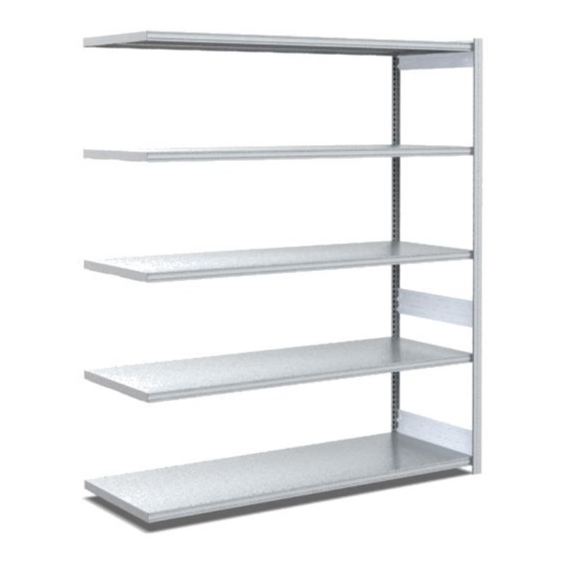 Bito Fachbodenregal Typ:EL mit 5 Fachböden L1308xH2000xT624 mm, Anbaufeld 100kg verzinkt