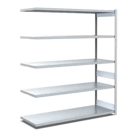 Bito Fachbodenregal Typ:EL mit 5 Fachböden L1308xH2000xT624 mm, Anbaufeld 100kg verzinkt