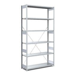 Bito Fachbodenregal Typ:EL mit 6 Fachböden L1058xH2500xT424 mm, Grundfeld 100 kg verzinkt