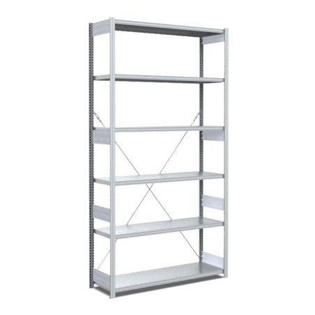 Bito Fachbodenregal Typ:EL mit 6 Fachböden L1058xH2500xT424 mm, Grundfeld 100 kg verzinkt