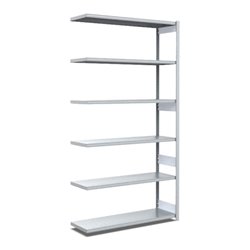 Bito Fachbodenregal Typ:EL mit 6 Fachböden L1008xH2500xT424 mm, Anbaufeld 100 kg verzinkt