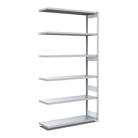 Bito Fachbodenregal Typ:EL mit 6 Fachböden L1008xH2500xT424 mm, Anbaufeld 100 kg verzinkt