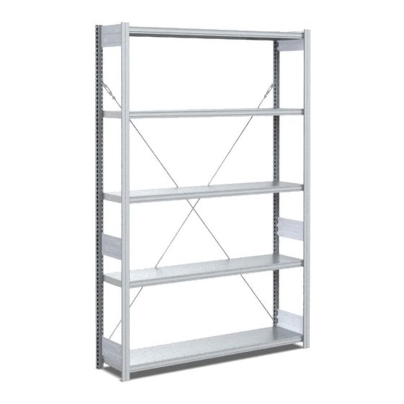 Bito Fachbodenregal Typ:EL mit 5 Fachböden L1058xH2000xT324 mm, Grundfeld 100 kg verzinkt