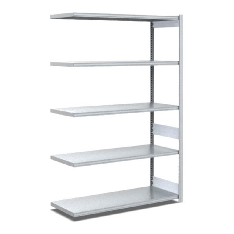 Bito Fachbodenregal Typ:EL mit 5 Fachböden L1008xH2000xT524 mm, Anbaufeld 100 kg verzinkt