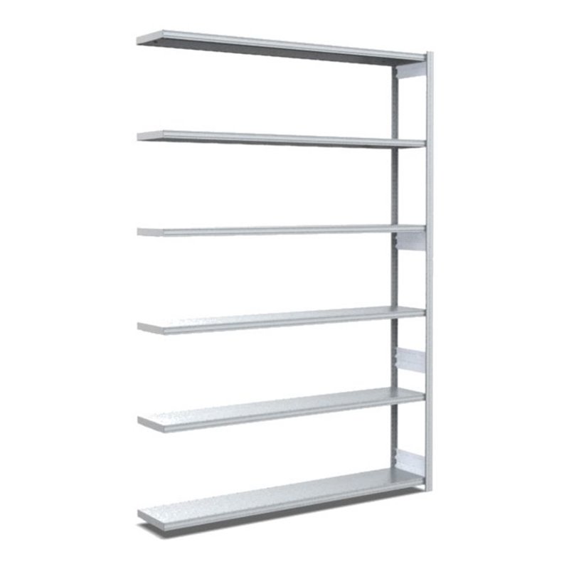 Bito Fachbodenregal Typ:EL mit 6 Fachböden L1308xH2500xT324 mm, Anbaufeld 100 kg verzinkt