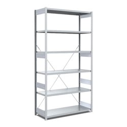 Bito Fachbodenregal Typ:EL mit 6 Fachböden L1058xH2500xT524 mm, Grundfeld 100 kg verzinkt