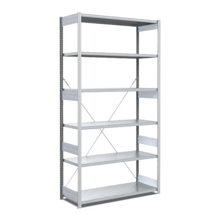 Bito Fachbodenregal Typ:EL mit 6 Fachböden L1058xH2500xT524 mm, Grundfeld 100 kg verzinkt