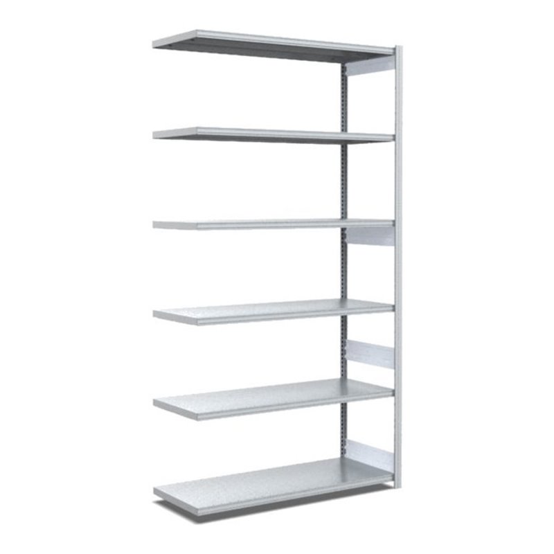 Bito Fachbodenregal Typ:EL mit 6 Fachböden L1008xH2500xT524 mm, Anbaufeld 100 kg verzinkt