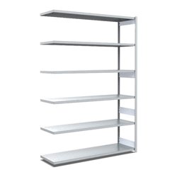 Bito Fachbodenregal Typ:EL mit 6 Fachböden L1308xH2500xT524 mm, Anbaufeld 100 kg verzinkt