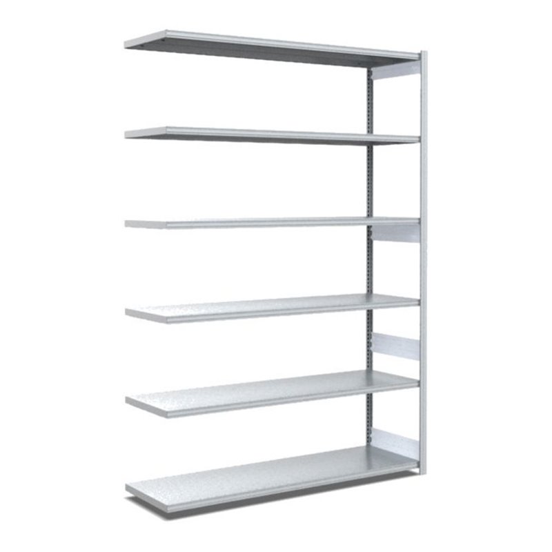 Bito Fachbodenregal Typ:EL mit 6 Fachböden L1308xH2500xT524 mm, Anbaufeld 100 kg verzinkt