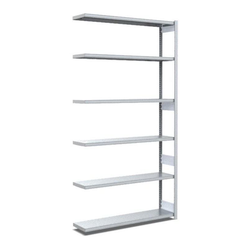 Bito Fachbodenregal Typ:EL mit 6 Fachböden L1008xH2500xT324 mm, Anbaufeld 100 kg verzinkt