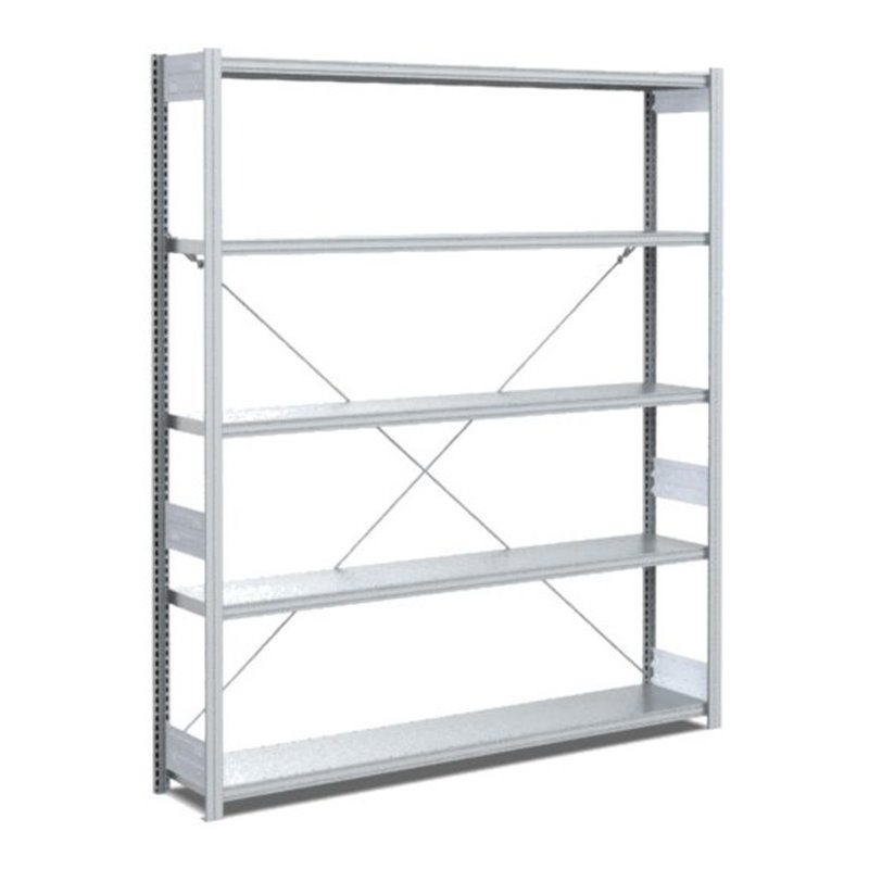 Bito Fachbodenregal Typ:EL mit 5 Fachböden L1358xH2000xT324 mm, Grundfeld 100 kg verzinkt