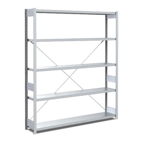 Bito Fachbodenregal Typ:EL mit 5 Fachböden L1358xH2000xT324 mm, Grundfeld 100 kg verzinkt