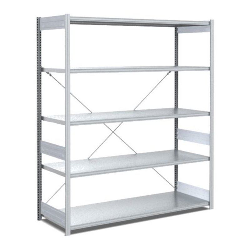 Bito Fachbodenregal Typ:EL mit 5 Fachböden L1358xH2000xT624 mm, Grundfeld 100 kg verzinkt