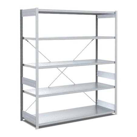 Bito Fachbodenregal Typ:EL mit 5 Fachböden L1358xH2000xT624 mm, Grundfeld 100 kg verzinkt