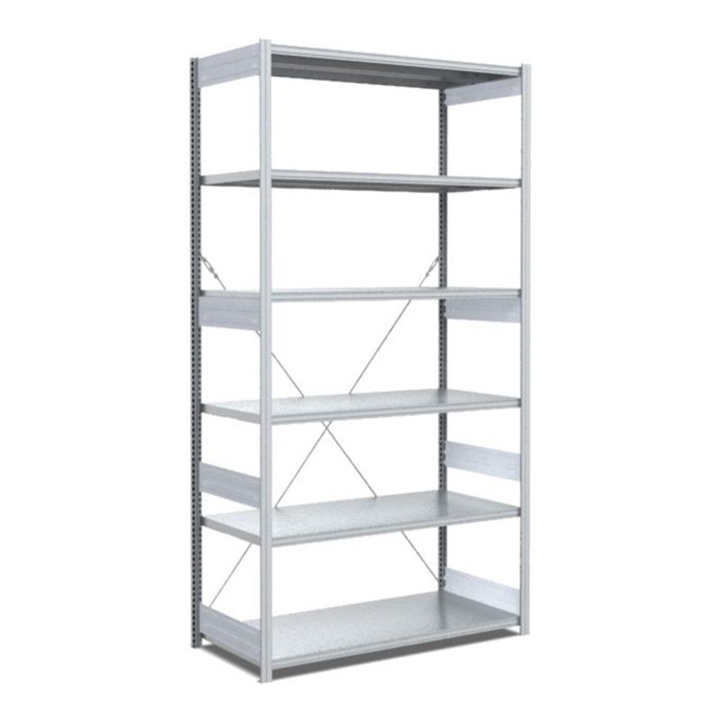 Bito Fachbodenregal Typ:EL mit 6 Fachböden L1058xH2500xT624 mm, Grundfeld 100 kg verzinkt