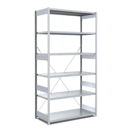 Bito Fachbodenregal Typ:EL mit 6 Fachböden L1058xH2500xT624 mm, Grundfeld 100 kg verzinkt