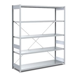 Bito Fachbodenregal Typ:EL mit 5 Fachböden L1358xH2000xT524 mm, Grundfeld 100 kg verzinkt