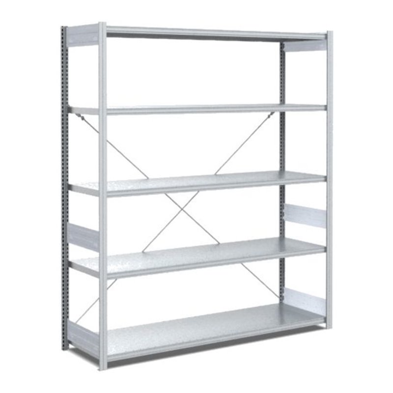 Bito Fachbodenregal Typ:EL mit 5 Fachböden L1358xH2000xT524 mm, Grundfeld 100 kg verzinkt