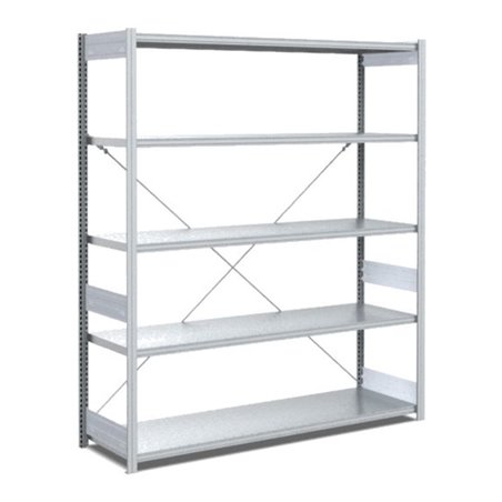 Bito Fachbodenregal Typ:EL mit 5 Fachböden L1358xH2000xT524 mm, Grundfeld 100 kg verzinkt