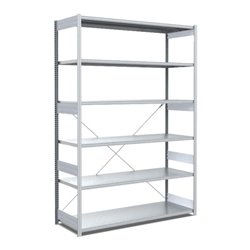 Bito Fachbodenregal Typ:EL mit 6 Fachböden L1358xH2500xT624 mm, Grundfeld 100 kg verzinkt