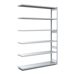 Bito Fachbodenregal Typ:EL mit 6 Fachböden L1308xH2500xT424 mm, Anbaufeld 100 kg verzinkt