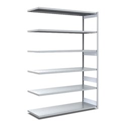 Bito Fachbodenregal Typ:EL mit 6 Fachböden L1308xH2500xT624 mm, Anbaufeld 100 kg verzinkt