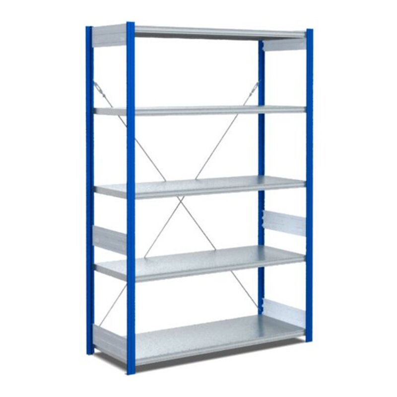 Bito Fachbodenregal Typ:EL mit 5 Fachböden L1058xH2000xT524 mm, Grundfeld 100 kg enzianblau