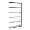Bito Fachbodenregal Typ:EL mit 6 Fachböden L1008xH2500xT424 mm, Anbaufeld 100 kg enzianblau
