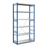 Bito Fachbodenregal Typ:EL mit 6 Fachböden L1058xH2500xT524 mm, Grundfeld 100 kg enzianblau