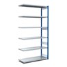 Bito Fachbodenregal Typ:EL mit 6 Fachböden L1008xH2500xT524 mm, Anbaufeld 100 kg enzianblau