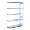 Bito Fachbodenregal Typ:EL mit 5 Fachböden L1008xH2000xT424 mm, Anbaufeld 100 kg enzianblau