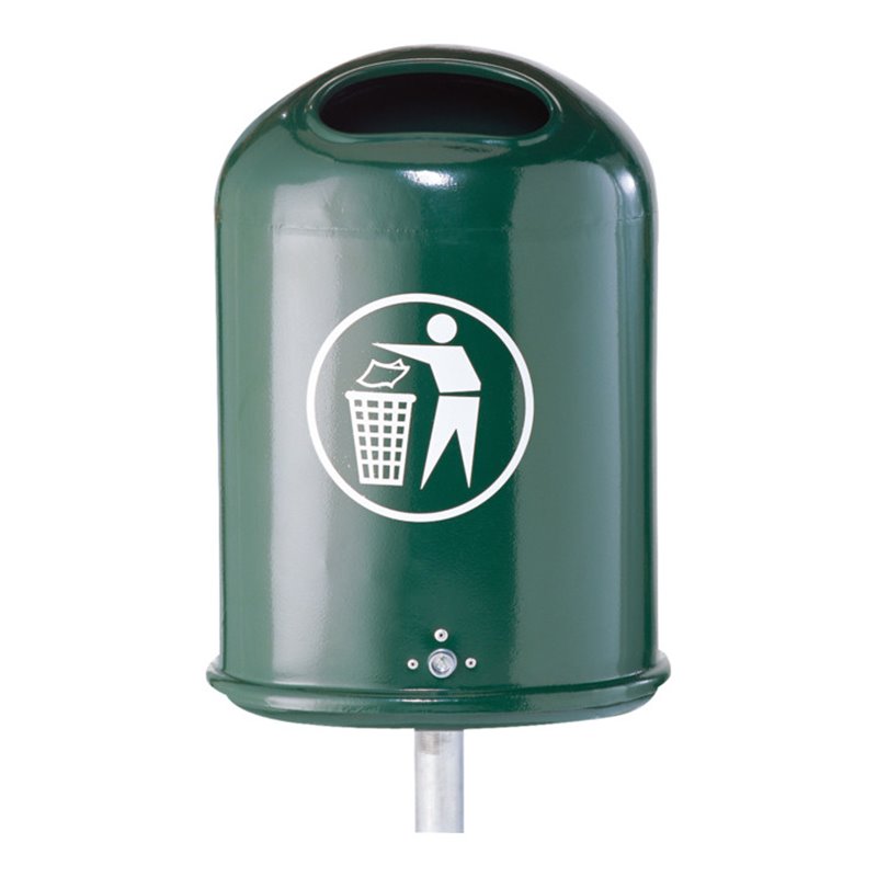 Schake Abfallbehälter oval ca. 45l, Höhe 590 mm x 330 mm x 425 mm, beschichtet