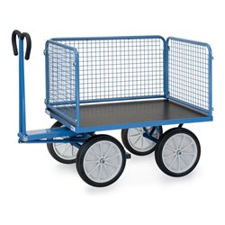 fetra Handpritschenwagen 6434V - Tragkraft 1000kg Vollgummi-Reifen