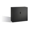 C+P Akten-Sideboard Omnispace mit Rollladen, 2 Ordnerhöhen, H1030xB1200xT420mm Schwarzgrau