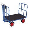 VARIOfit Handpritschenwagen mit 2 Rohrgitterwänden Vollgummibereifung 1.140 x 800 mm Traglast 700 kg