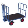 VARIOfit Handpritschenwagen mit 2 Rohrgitterwänden Luftbereifung 940 x 700 mm Traglast 700 kg