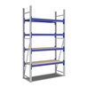 Bito Weitspannregal Set / F2 Grundfeld 4 Ebenen H2500xT600xB1350 mm, Spanplatte enzianblau