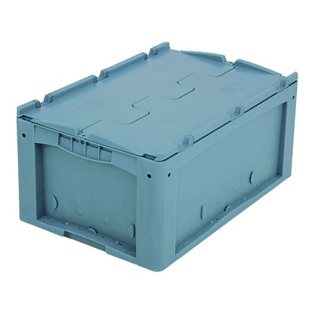 Bito Kleinladungsträger KLTD mit Deckel / KLTD64270D L600xB400xH270 mm, türkis